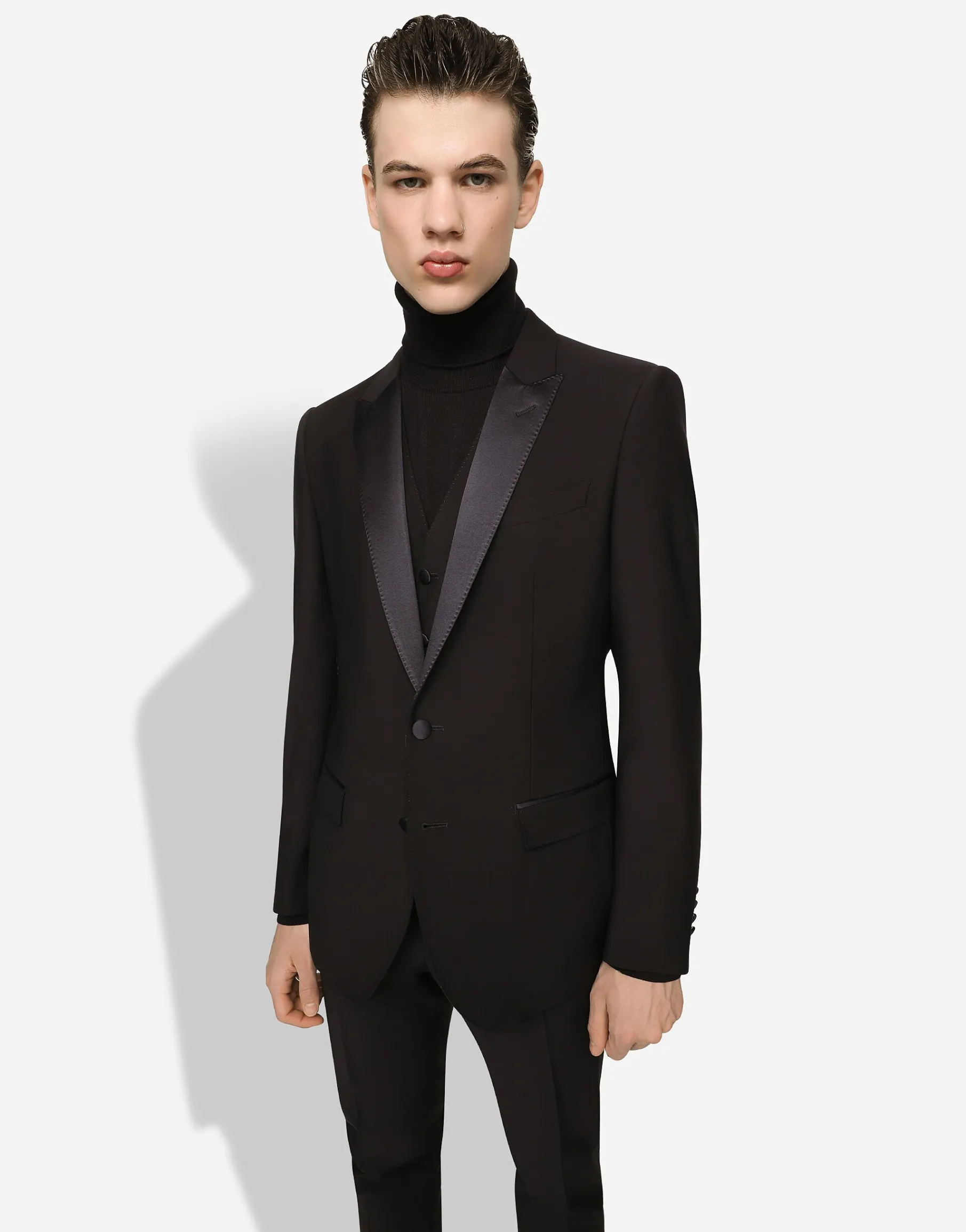 Single-breasted wool Martini-fit tuxedo suit