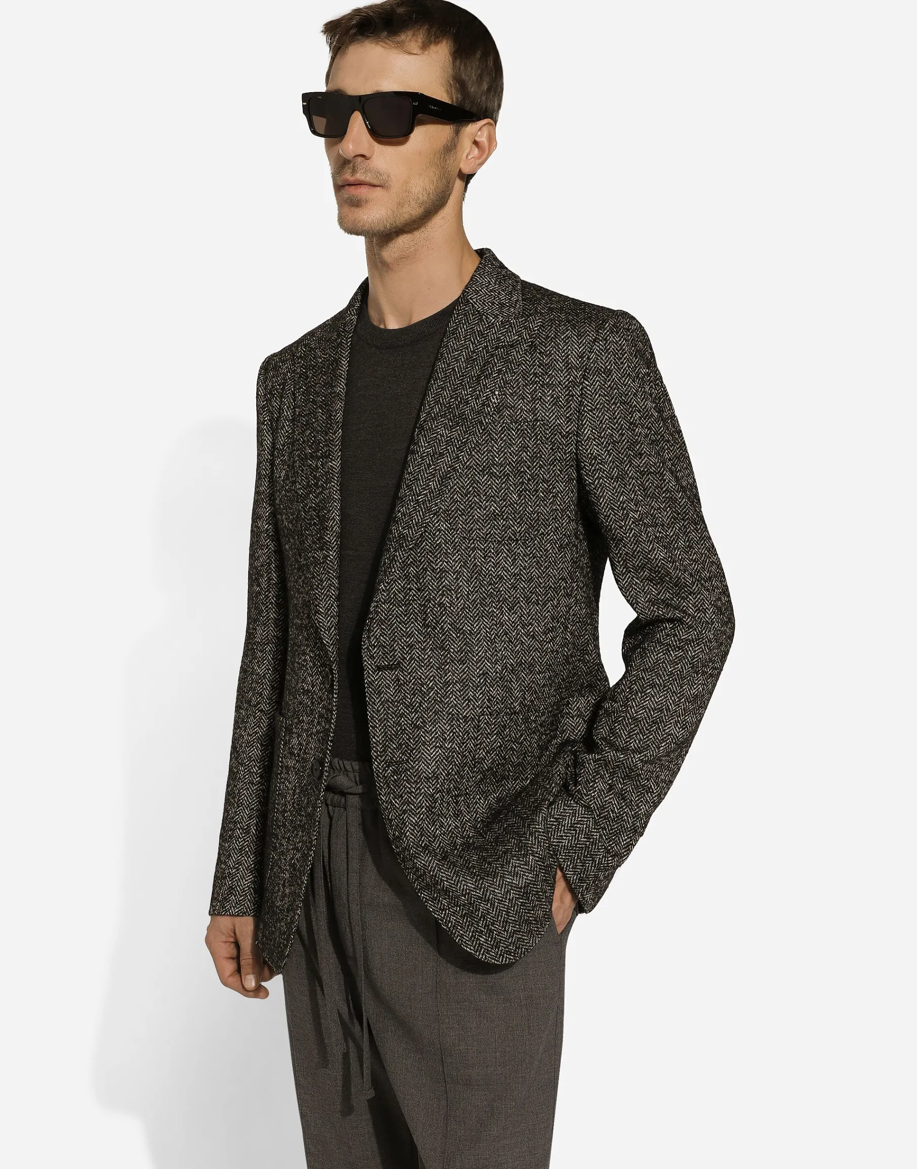 Single-breasted wool Portofino-fit jacket