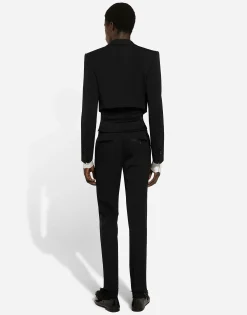 Single-breasted wool Spencer jacket