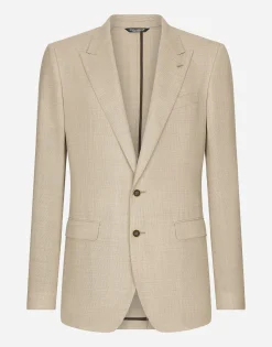 Single-breasted wool Taormina-fit jacket