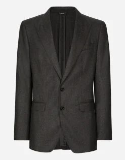 Single-breasted wool Taormina-fit jacket