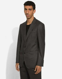 Single-breasted wool Taormina-fit jacket