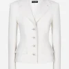 Single-breasted woolen jacket