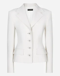 Single-breasted woolen jacket