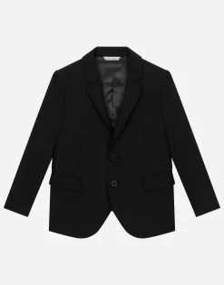 Single-breasted woolen jacket