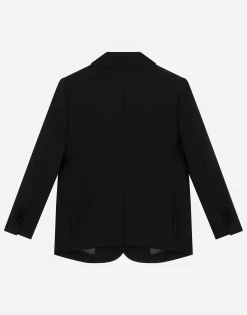 Single-breasted woolen jacket