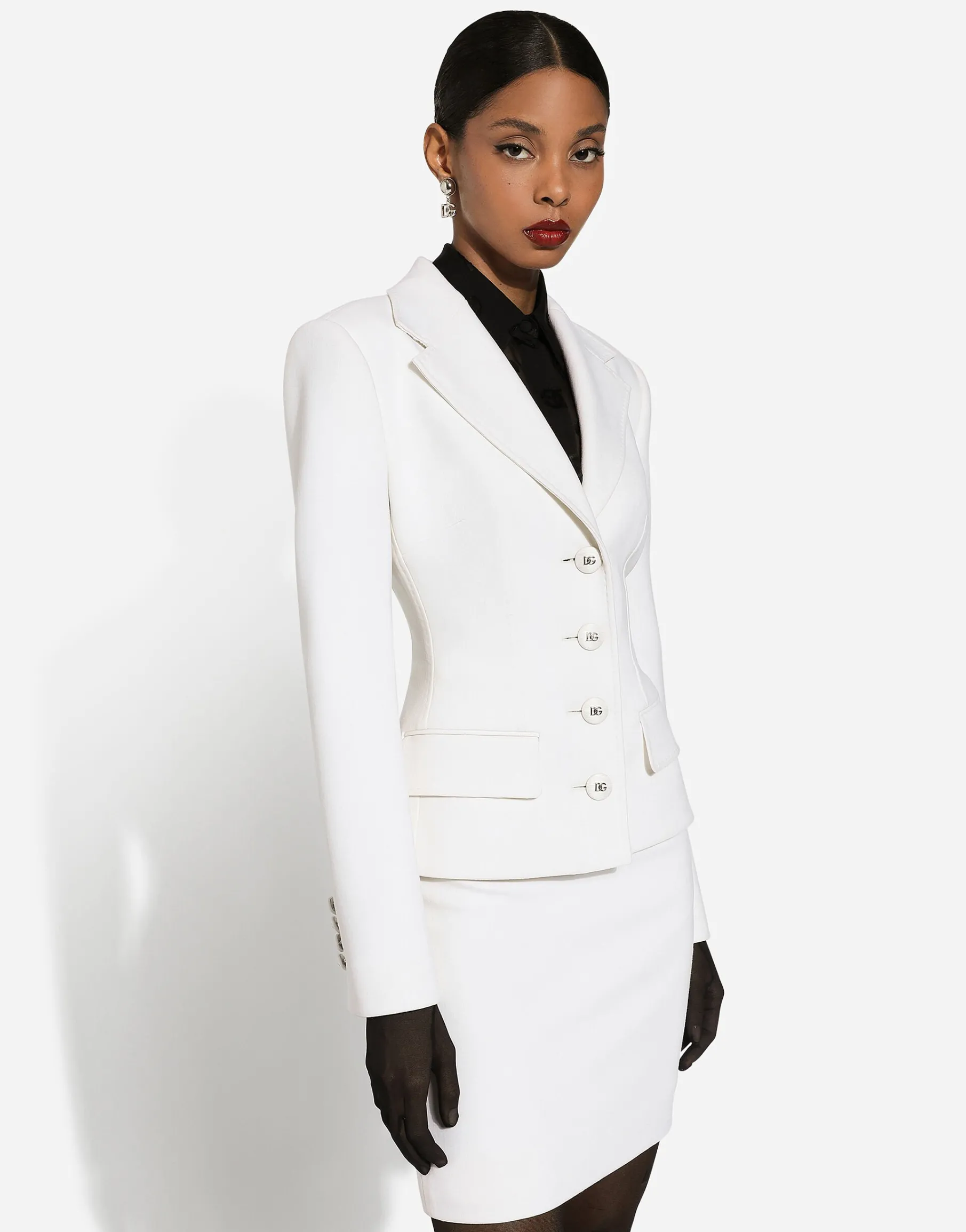 Single-breasted woolen jacket