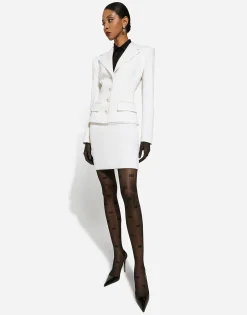 Single-breasted woolen jacket