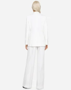 Single-breasted woolen Turlington blazer