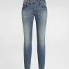Skinny stretch cotton jeans with tag