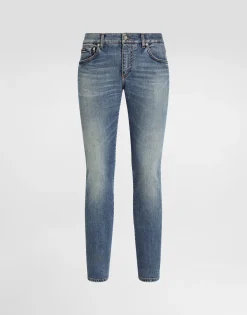 Skinny stretch cotton jeans with tag
