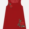 Sleeveless dress with patch