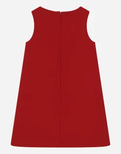 Sleeveless dress with patch