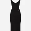 Sleeveless viscose knit dress