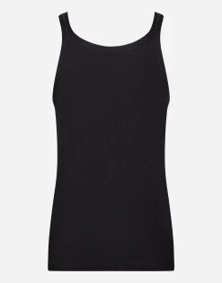 Slim-fit fine-rib singlet