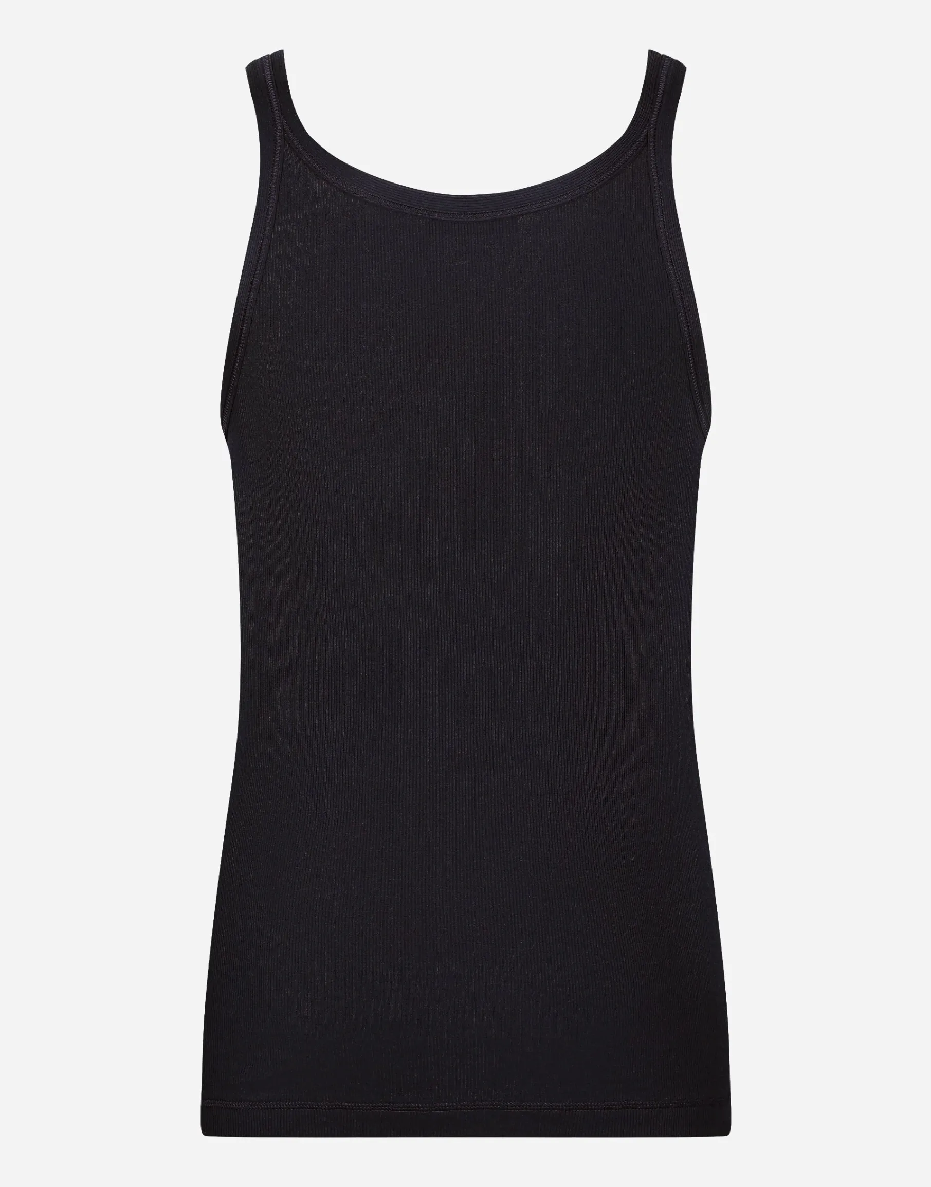 Slim-fit fine-rib singlet