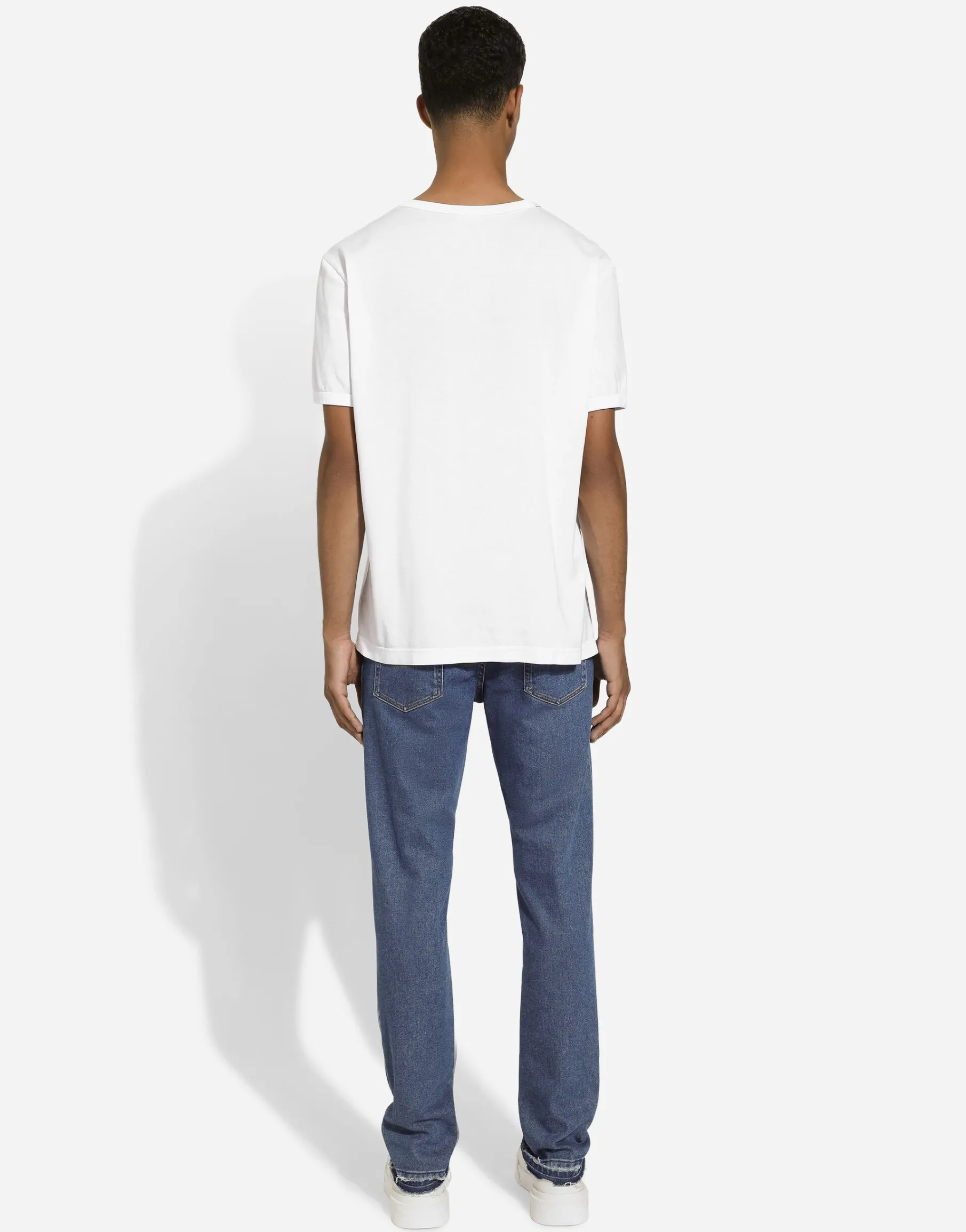 Slim-fit stretch blue denim jeans