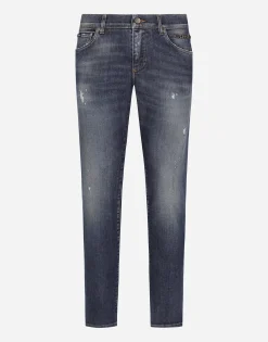 Slim-fit stretch denim jeans
