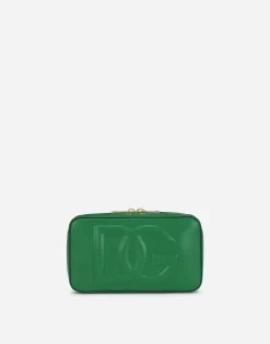 Small calfskin DG logo camera bag