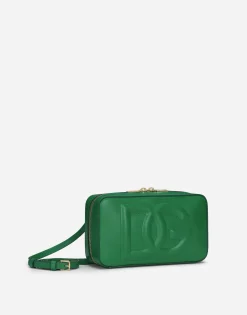 Small calfskin DG logo camera bag