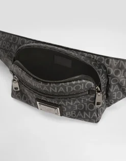 Small coated jacquard belt bag