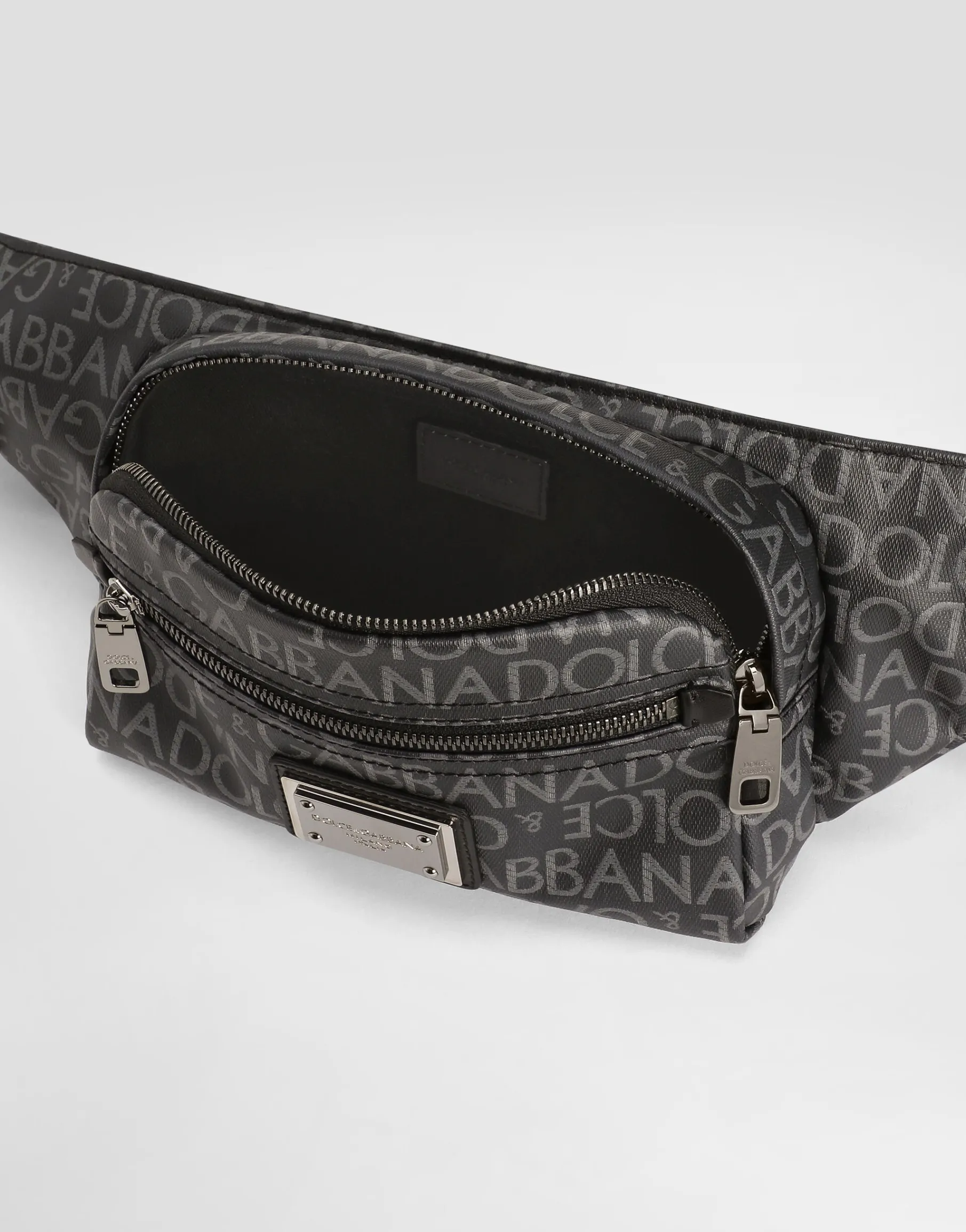 Small coated jacquard belt bag
