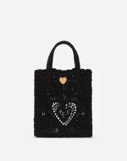 Small cordonetto lace shopper