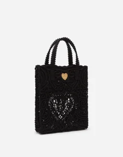 Small cordonetto lace shopper