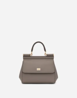 Small dauphine leather Sicily bag
