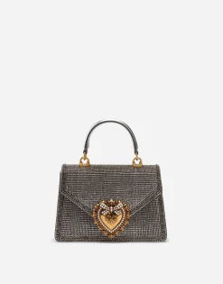 Small Devotion bag in mordore nappa leather with rhinestone detailing