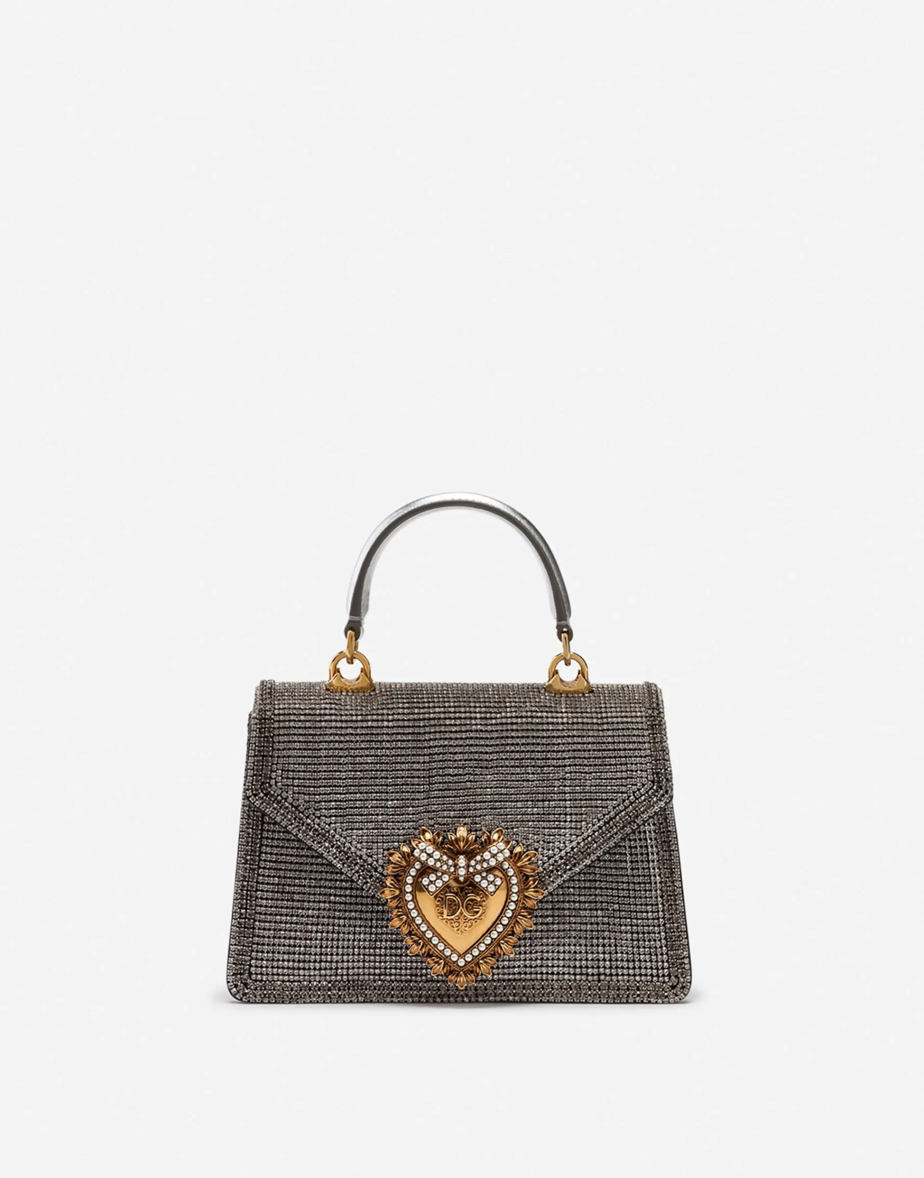 Small Devotion bag in mordore nappa leather with rhinestone detailing