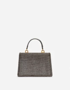 Small Devotion bag in mordore nappa leather with rhinestone detailing