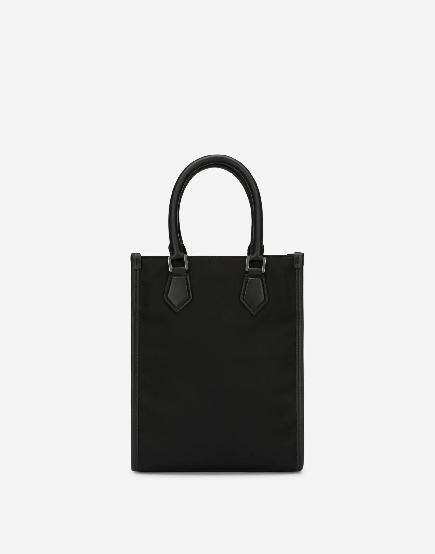 Small nylon bag with rubberized logo
