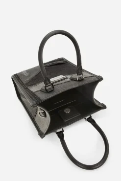 Small patchwork denim shopper