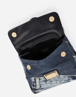 Small patchwork denim Sicily soft bag