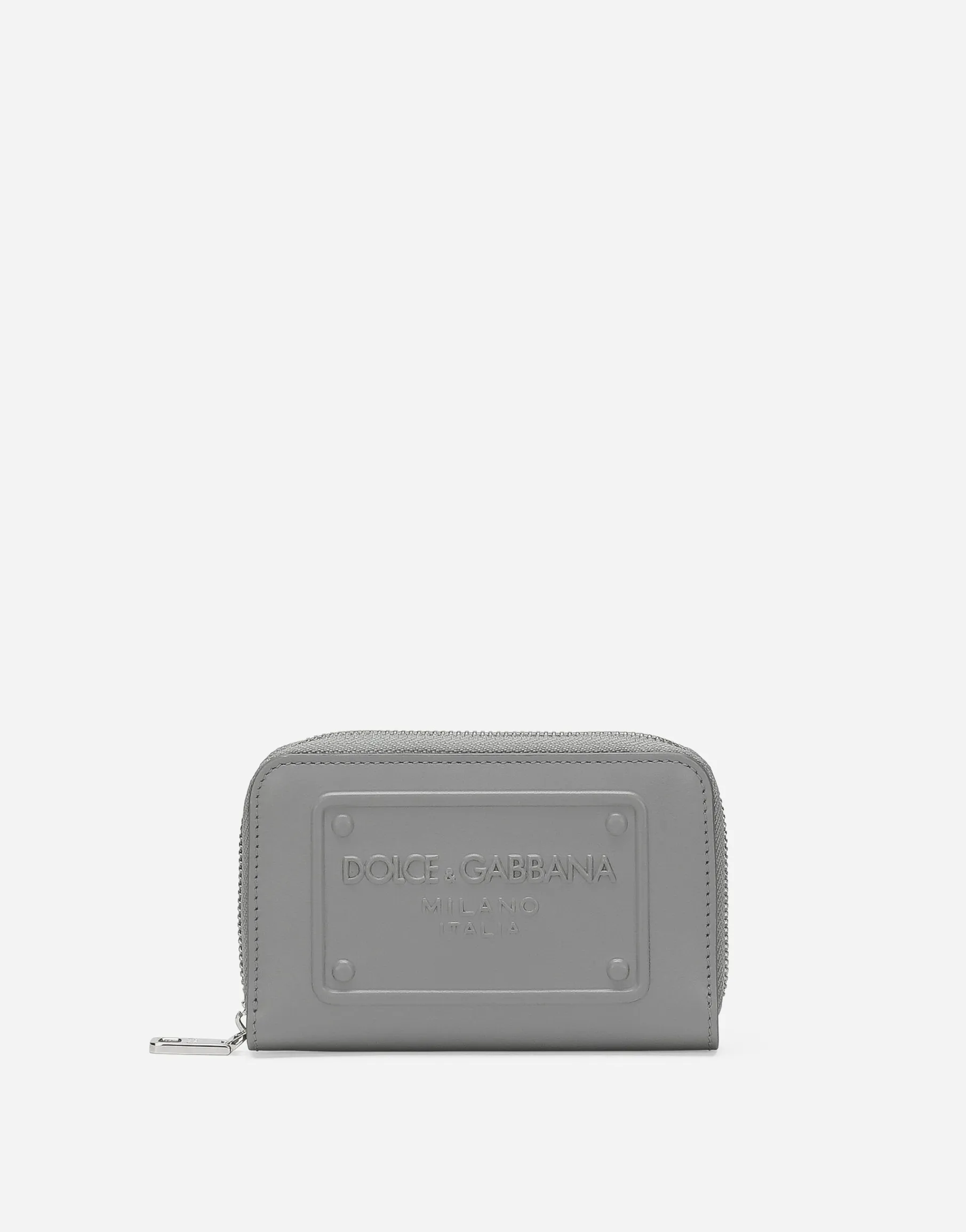 Small zip-around calfskin wallet