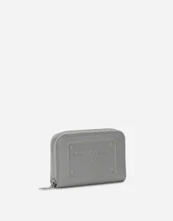 Small zip-around calfskin wallet