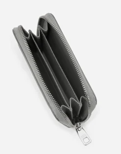 Small zip-around calfskin wallet