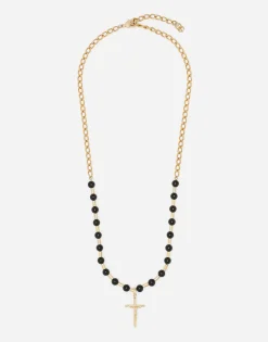 Sphere necklace with “DNA” cross