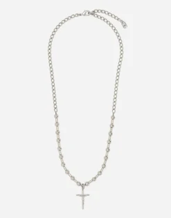 Sphere necklace with “DNA” cross