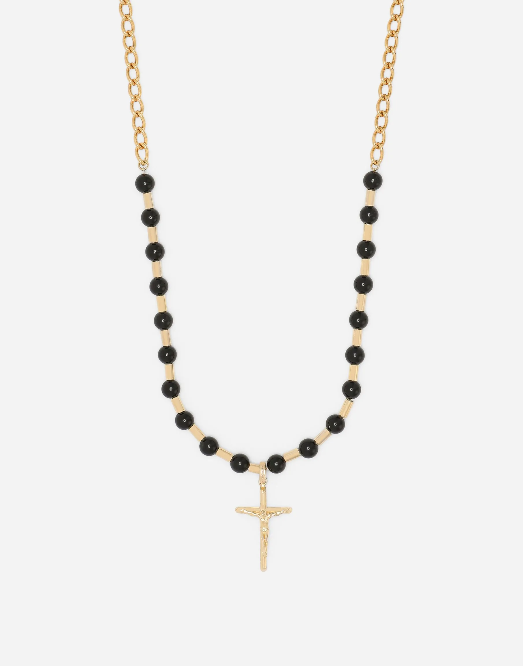 Sphere necklace with “DNA” cross