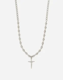 Sphere necklace with “DNA” cross