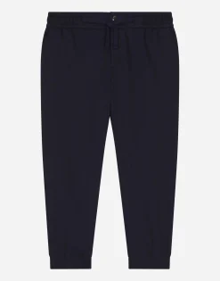 Sporty pants with logo tag