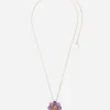 Spring necklace in yellow 18kt gold with amethyst floral motif