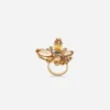 Spring ring in yellow 18kt gold with citrine butterfly