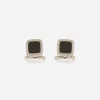 Square enameled cufflinks