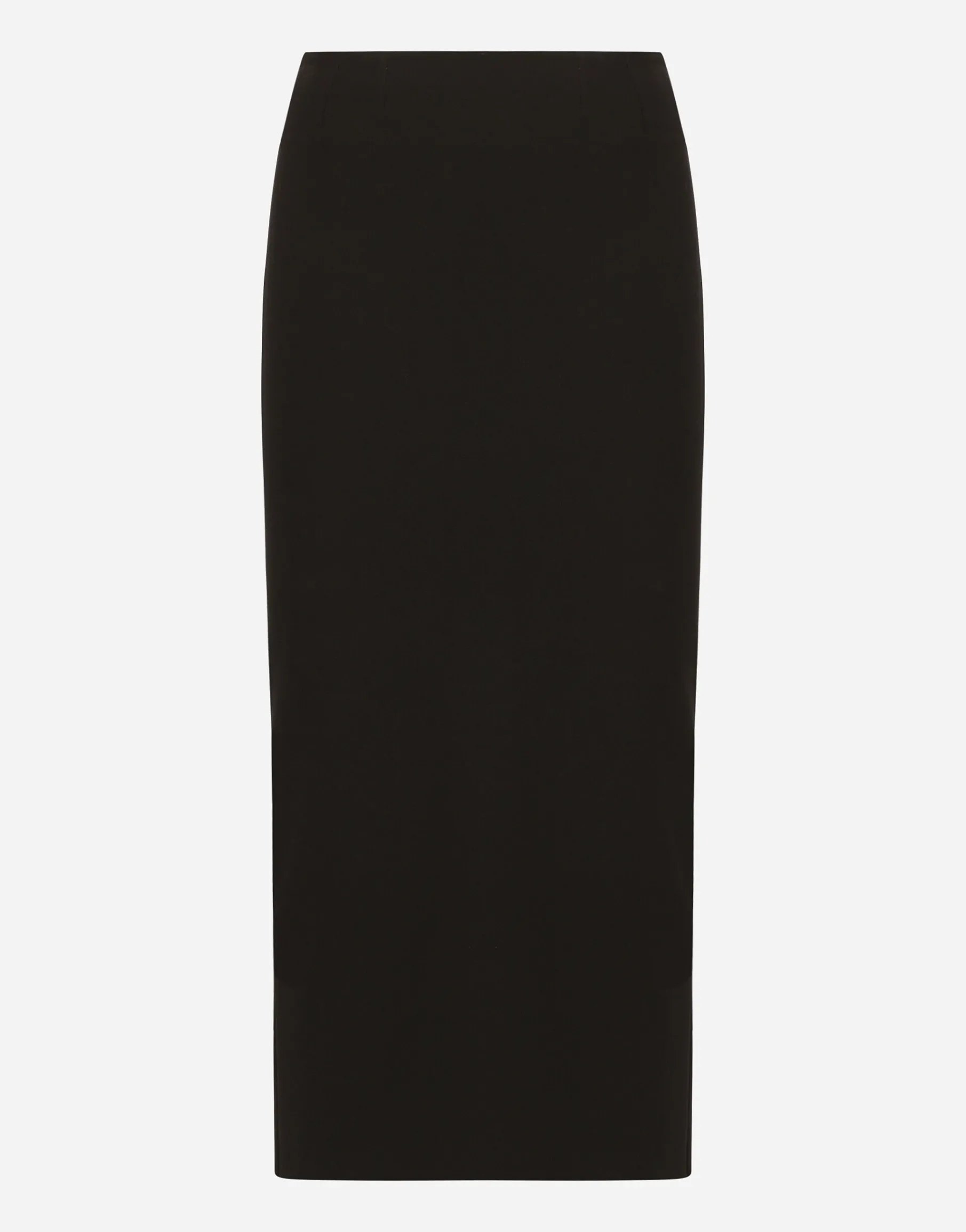 Straight-cut jersey midi skirt