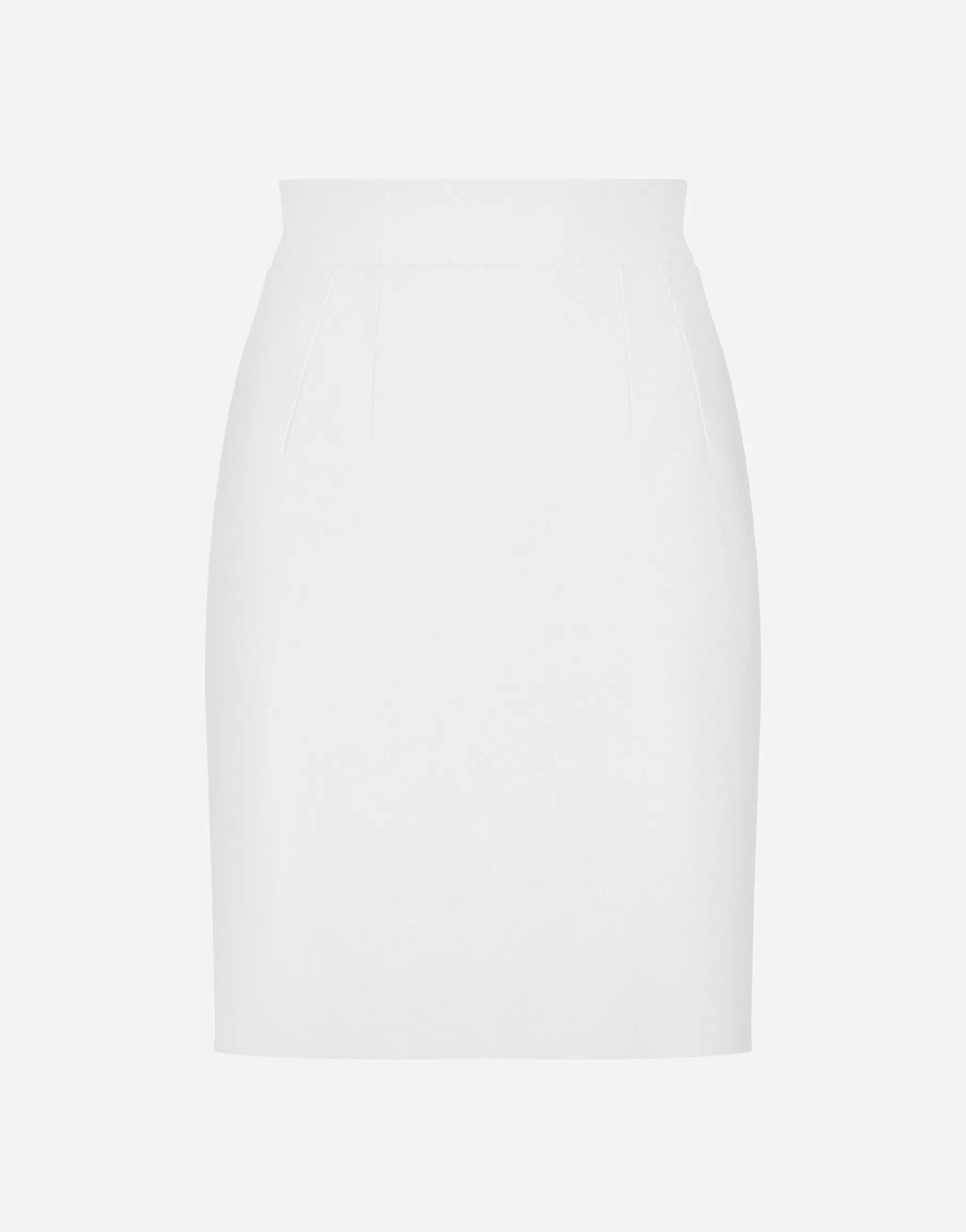 Straight-cut wool midi skirt