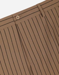 Straight-leg pinstripe pants