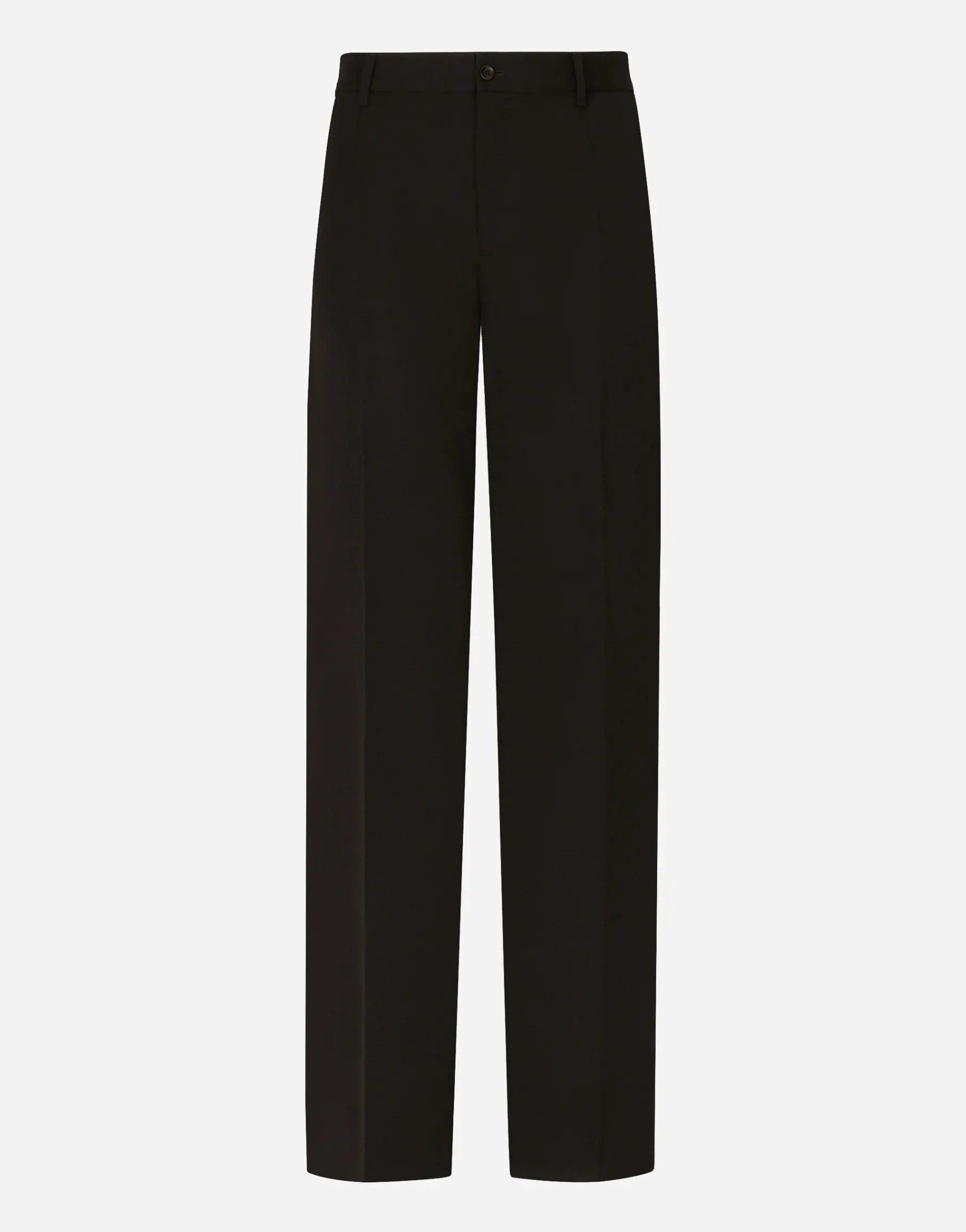 Straight-leg wool pants